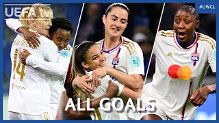 HEGERBERG DÄBRITZ DIANI  All LYON 202324 GOALS to reach the UWCL Final ⚽ [upl. by Reyem]