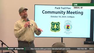 Pack Trail Fire Community Meeting October 10 2024 [upl. by Neirad]