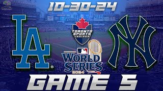 103024 Los Angeles Dodgers vs New York Yankees World Series Game 5 Game Audio  MLB Cast amp Chat [upl. by Areemas]