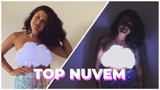 Fantasia de Carnaval  Aprenda a fazer top de nuvem que acende com led  DIY Carnaval [upl. by Arema]