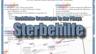 Sterbehilfe Rechtliches in der Pflege [upl. by Wandy]