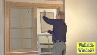 Double Hung Window Half Screen Operation [upl. by Eeloj]