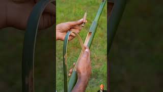 archery hunting birds diy shortvideo bambooart bamboobow bamboocrafts slingshotsbambookap [upl. by Nirtiak313]