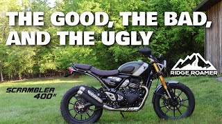 2024 Triumph Scrambler 400X Owners Review  USA [upl. by Noleta482]