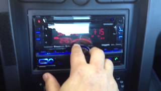 Ford Mustang GT Mach 500 Audio Upgrade Double din CD with BLUETOOTH iPOD AL amp EDS LA [upl. by Raseac323]