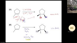 Organic Chemistry 1  Questions of dihydroxylation of alkenes 2 [upl. by Ailsa251]