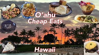 Cheap amp Quick Eats On Oahu  My Favorite Eats in Hawaii Honolulu Waikiki North Shore Ko Olina [upl. by Fabrianna]