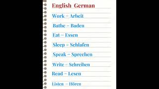 Verbs in Basic German Everyday Use repost germanlearning germanlanguage language [upl. by Tillio3]