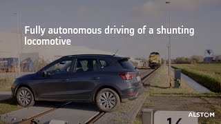 Fully autonomous driving of a shunting locomotive [upl. by Margarita]