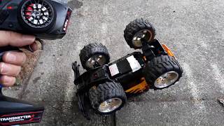 110 scale New Bright mods 2430 brushless 5800KV 12T 6mod pinion on 2s 1st run video [upl. by Darwin]