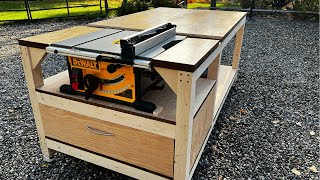 The Perfect Outfeed Table\Workbench Using Only 2x4s and Plywood [upl. by Akym272]