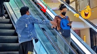 TOUCHING STRANGERS HANDS ON ESCALATOR [upl. by Portia]