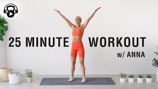 25 MINUTE  TABATA WORKOUT  Full Body no equipment w Anna growingannanas [upl. by Alyks568]