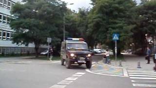 Alarmowo patrol saperski 2x Tarpan Honker 4x4 i policja B091 Fiat Ducato  Wrocław [upl. by Cain504]