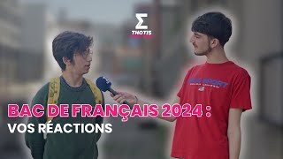 ORAL DU BAC DE FRANÇAIS 2024  VOS RÉACTIONS [upl. by Nogaem]