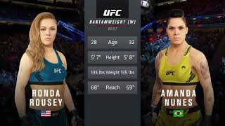 RONDA ROUSEY vs AMANDA NUNES  1 [upl. by Drofnil516]