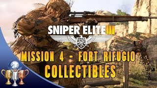 Sniper Elite 3 Collectibles Mission 4 Cards Sniper Nests War Diaries Long Shots Objectives [upl. by Eelamme]