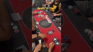 Quads Vs Flush poker [upl. by Yelkreb]