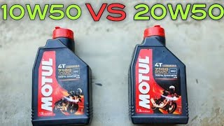 Motul 10w50 VS Motul 20w50 Engine Oil Review [upl. by Ayik]