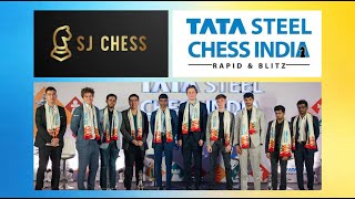 Player Introduction amp Carlsen vs Praggnanandhaaஇல் ஆரவாரம்  Tata Steel India Rapid 2024  SJ Chess [upl. by Bealle]