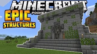 AWESOME STRUCTURES in MCPE  Structure Spawning System Mod  Minecraft PE Pocket Edition [upl. by Honeyman537]