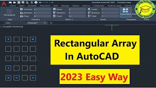 How to use rectangular array in AutoCAD [upl. by Let]