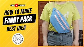 Sewing A Fanny Pack  Bum Bag FREE PATTERN [upl. by Negroj]