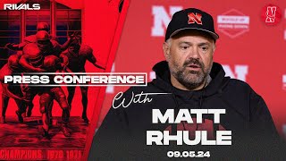 Nebraska Football Matt Rhule final press conference before Colorado Sept 5 2024 [upl. by Sissel134]