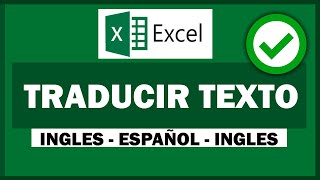 Como traducir un texto en Excel Español  Ingles [upl. by Lammaj]