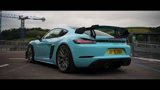 Porsche Cayman GT4 RS in PTS Gulf Blue Weissach PCCB Ceramics Clubsport for sale at Castle Motors [upl. by Ilarrold]