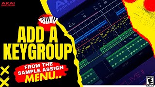 Akai MPC Live 2  Can Adding a KEY GROUP From Sample Assign Window Boost Workflow [upl. by Romie]