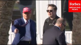 JUST IN Donald Trump Arrives In Boca Chica Texas To Watch SpaceX Launch With Elon Musk [upl. by Venable]