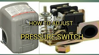 How to adjust pressure switch [upl. by Nneb346]