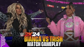 WWE 2K24 Trish Stratus Vs Bianca Belair WWE2K24 [upl. by Archibaldo661]