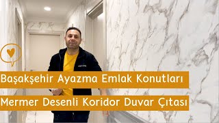 Mermer Desenli Duvar Kağıdı I Koridor Duvar Çıtası I Dekonil Dekorasyon [upl. by Barkley403]