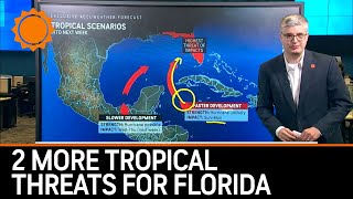 Scenarios for 2 More Tropical Threats for Florida [upl. by Chappelka]