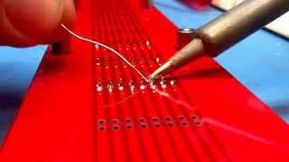 Header soldering using no wash low fluxrosincore solder Quick demo [upl. by Aiasi463]