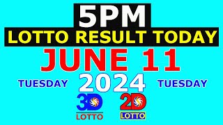 Lotto Result Today 5pm June 11 2024 PCSO [upl. by Allana]