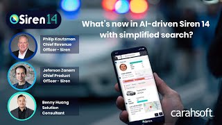 Carahsoft amp Siren AI Driven Siren 14 Simple Centralized Search [upl. by Assenat]