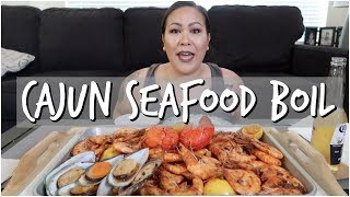 CAJUN SEAFOOD BOIL MUKBANG EATING SHOW [upl. by Morice]