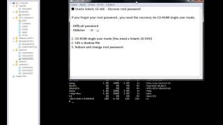 Oracle Solaris 10 x86  Recover root password [upl. by Filemon]