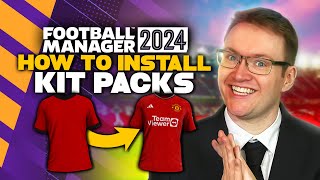 FM24 2D3D Kit Pack Install Guide  How to get real kits into Football Manager 2024 [upl. by Lattonia]