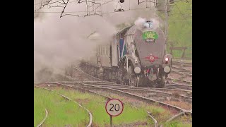 60007 Sir Nigel Gresley with The Settle amp Carlisle Fellsman at Carlisle on 230524 [upl. by Samuele]