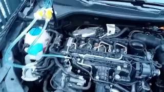 VW GOLF 6 CAYC 16 TDI injectors CR system cleaning [upl. by Trinidad193]