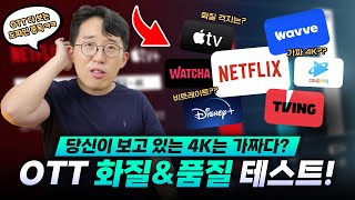 비싼 구독료를 내고도 4K를 제대로 못볼 수 있다 현존 OTT 서비스 화질 순위 간단 테스트 [upl. by Fernyak]