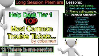 Help Desk Tier 1 Top Trouble Tickets Training Video Real Life Lesson to work Help Desk [upl. by Westley]