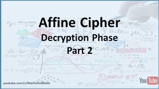 Affine Cipher Decryption Phase  Part 2 [upl. by Basir534]