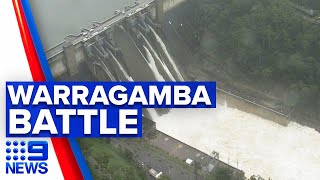 Warragamba Dam overflow fuelling river flooding  9 New Australia [upl. by Oirotciv]