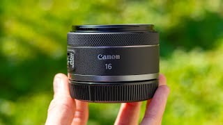 Canon RF 16mm f28  A Must Have Lens for R50 R7 R10 amp R100 [upl. by Harifaz]