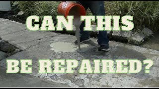 How To Resurface A Badly Damaged Concrete Walkway [upl. by Doralin]